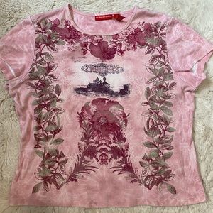 Y2K floral graphic tee